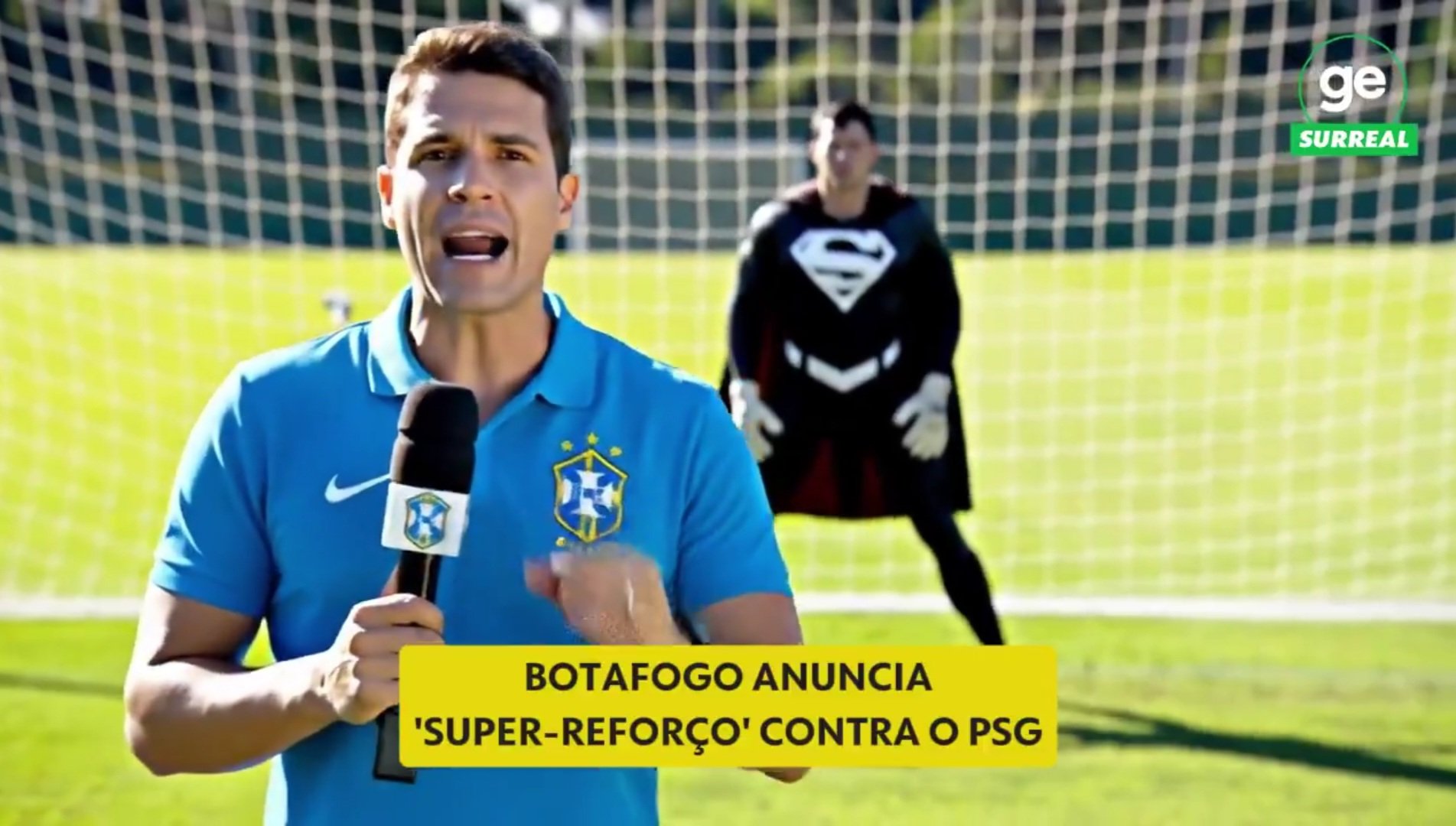 Globo zoa e diz que Botafogo contratou o Superman (foto: Reprodução)