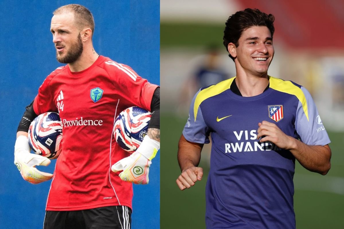Jogadores das equipes (foto: Divulgação: Seattle Sounders - Atlético de Madrid)