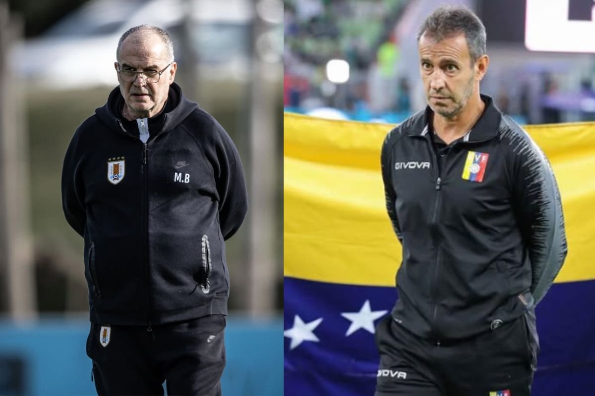 Treinadores das equipes (foto: Divulgação / Uruguai - Venezuela)