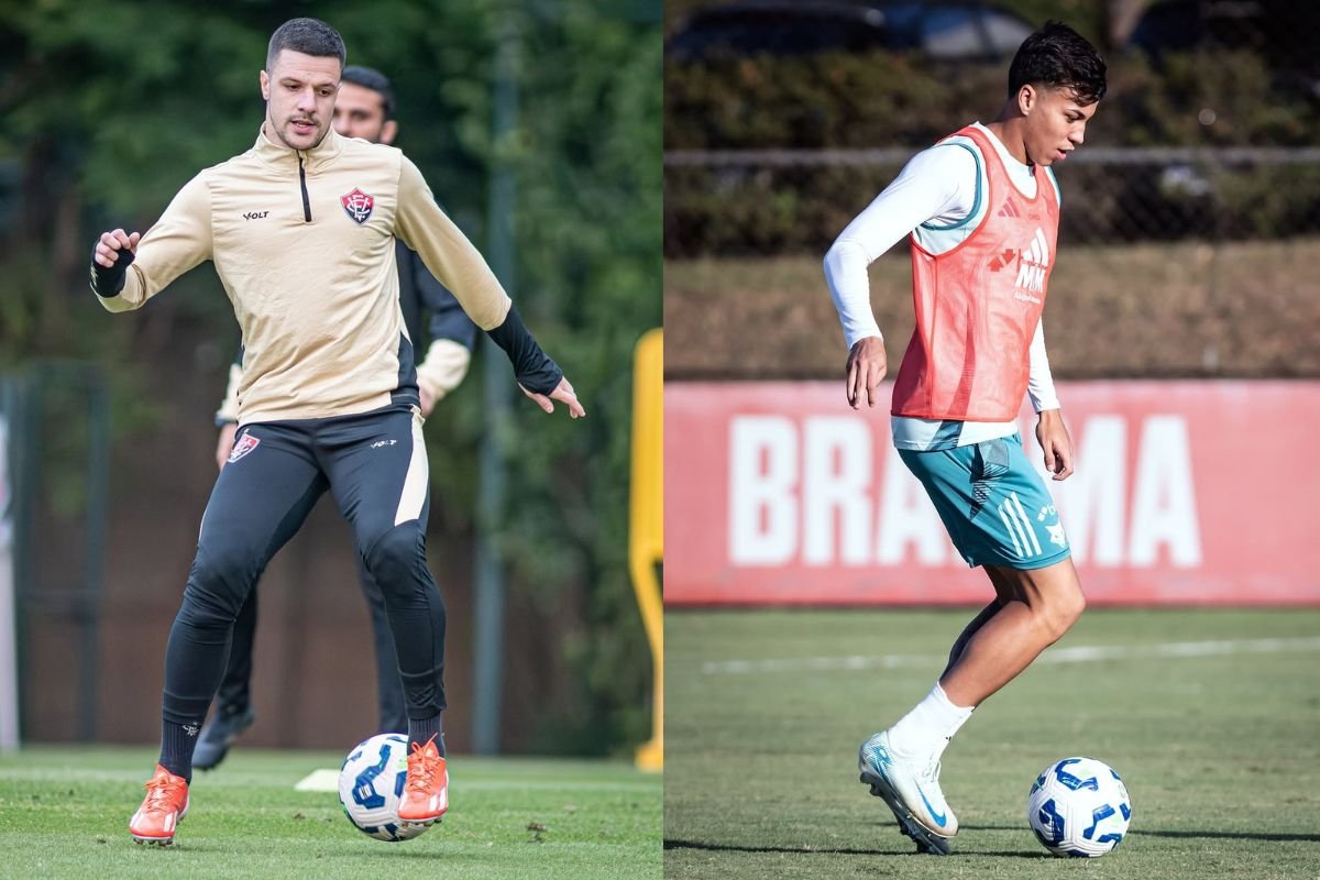Jogadores das equipes (foto: Divulgação: Victor Ferreira | EC Vitória - Gustavo Aleixo | Cruzeiro)