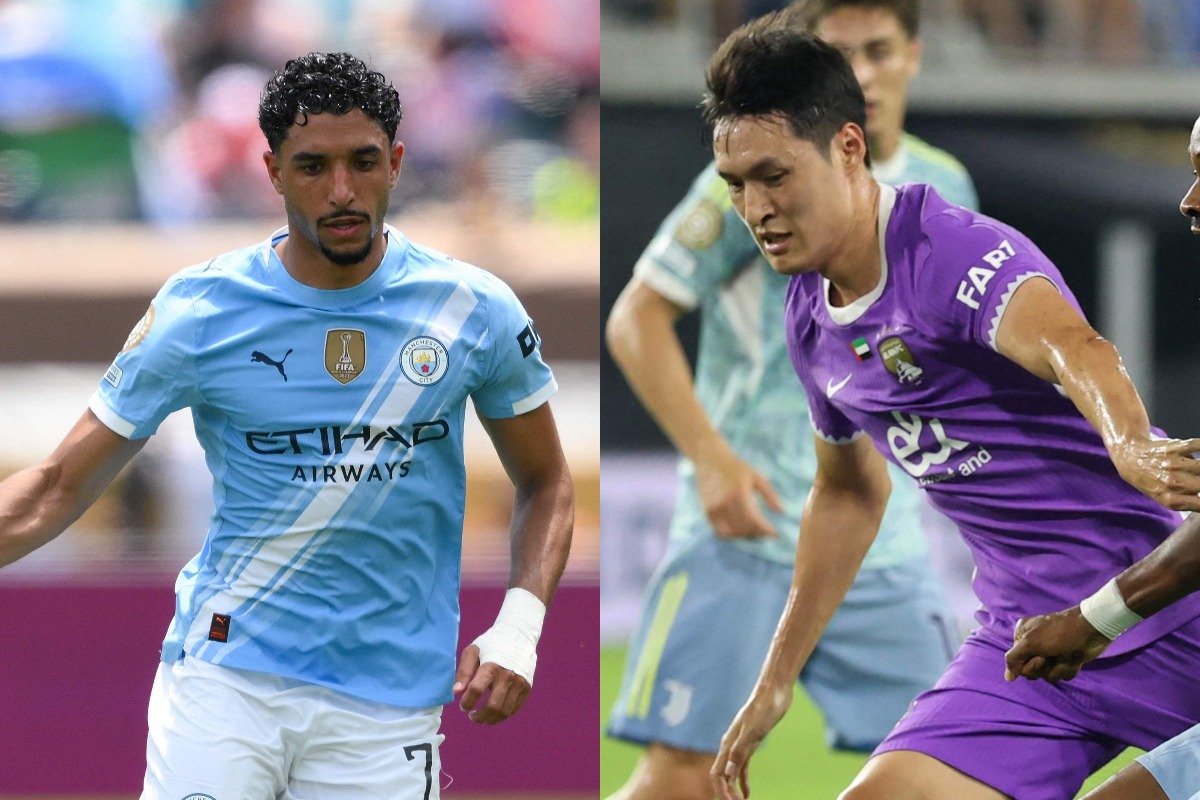 Jogadores de Manchester City e Al Ain (foto: DAVID RAMOS/AFP - KEVIN C. COX/AFP)