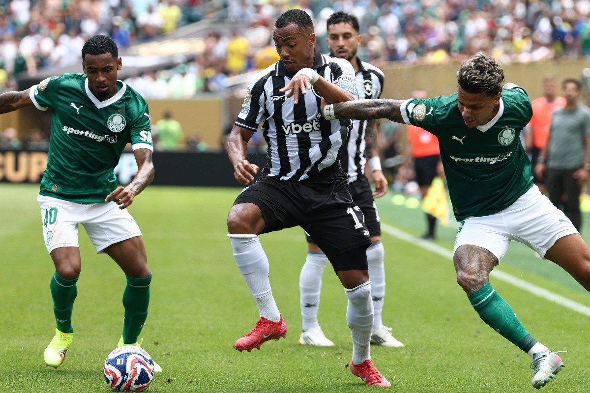 Lance de Palmeiras x Botafogo pelo Mundial de Clubes - (foto: FRANCK FIFE/AFP)