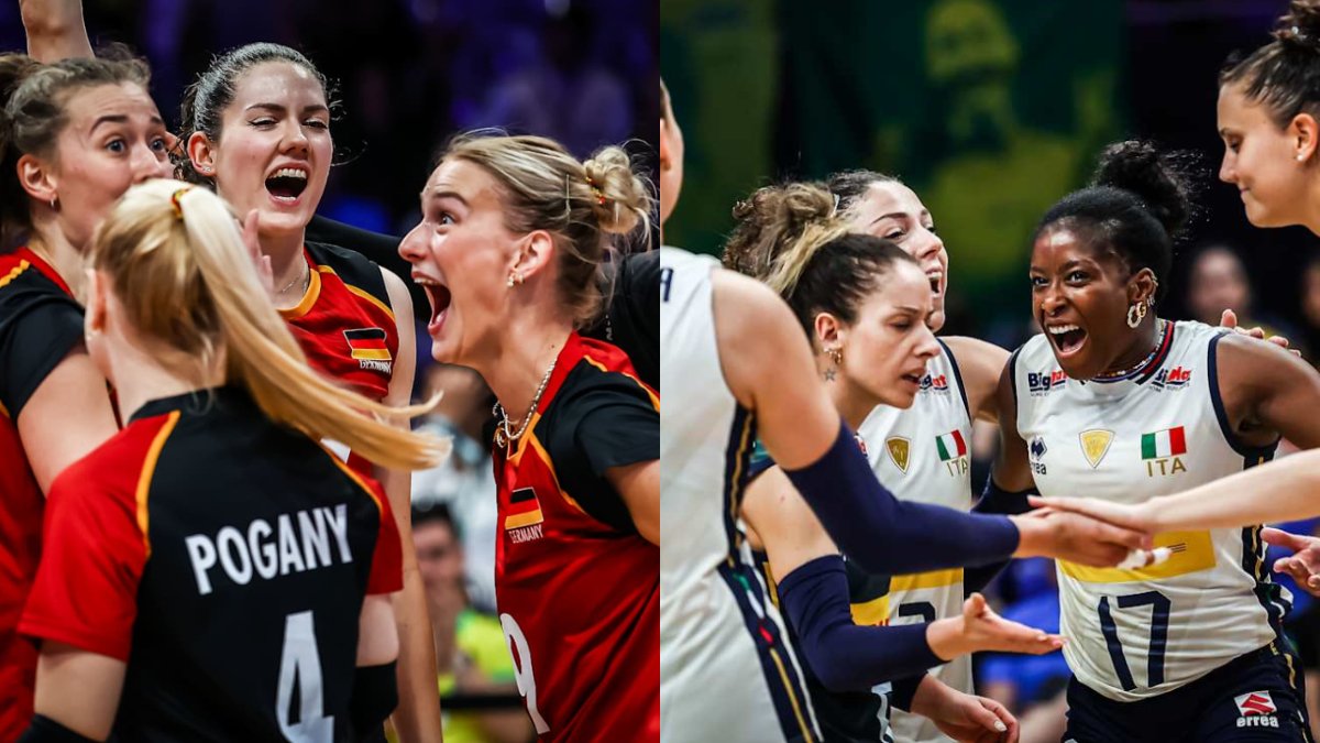 Alemanha e Itália se enfrentam pela VNL (foto: Divulgação/FIVB)
