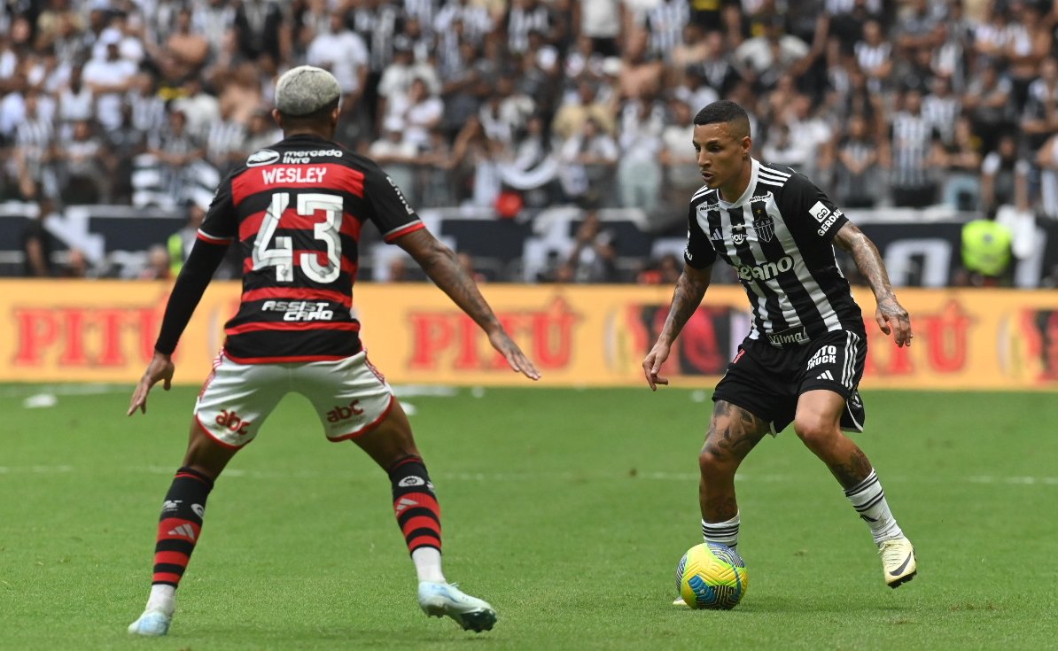 Atlético e Flamengo voltarão a se encontrar na Copa do Brasil - em 2025, nas oitavas de final (foto: Leandro Couri/EM/D.A. Press)