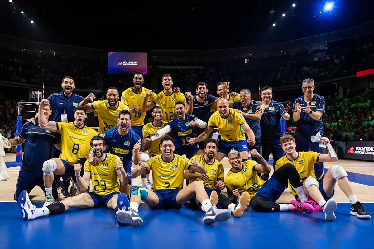 Brasil é líder da VNL 2025 (foto: VNL Divulgação)