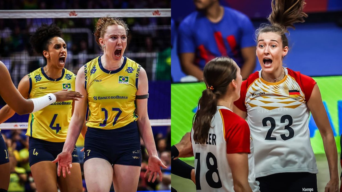 Brasil e Alemanha se enfrentam na VNL Feminina (foto: Divulgação/FIVB)