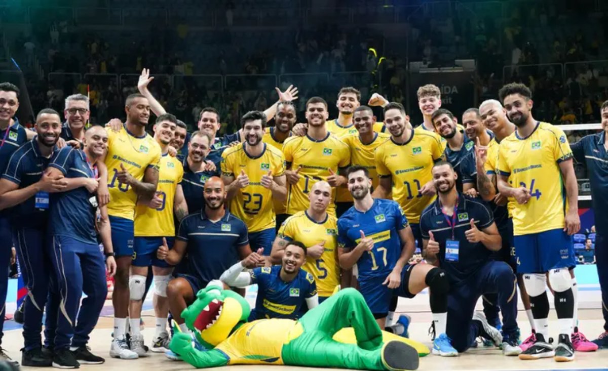 Seleção bateu o Irã na estreia na Liga das Nações Masculina de Vôlei (foto: Mauricio Val/FV Imagem/CBV)