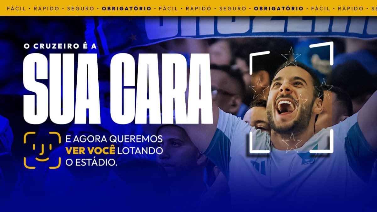 Cruzeiro convoca torcida para cadastramento facial (foto: Reprodução/Cruzeiro)