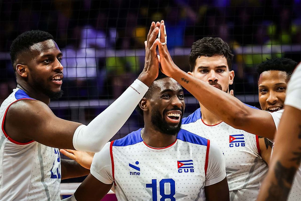 Cuba terminou a primeira semana da VNL na 15ª colocação (foto: Reprodução/FIVB)