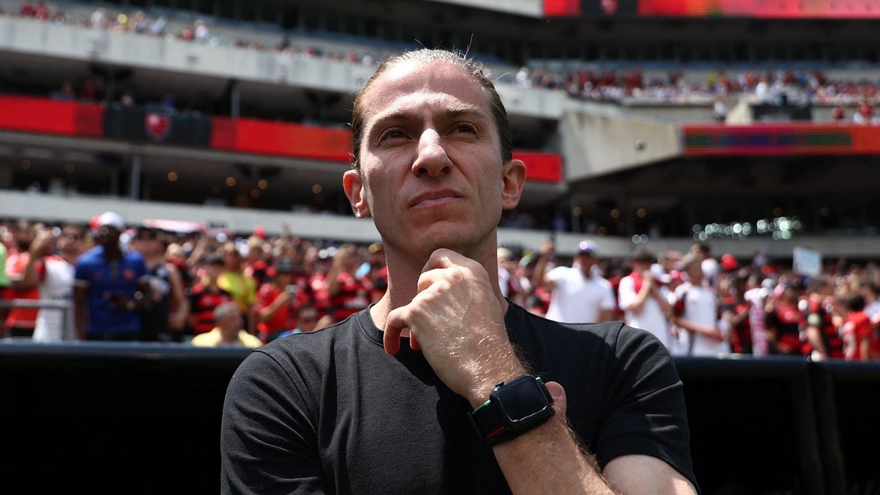Filipe Luis, treinador do Flamengo (foto: Franck Fife/AFP)