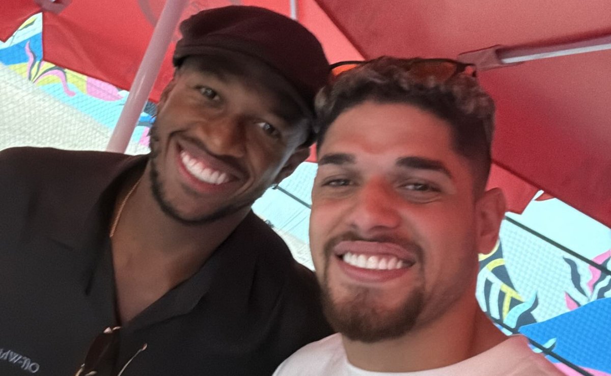 Fred, volante do Fenerbahçe, e Rubens, do Atlético, em evento de pagode em BH (foto: Reprodução/Instagram/Rubens)