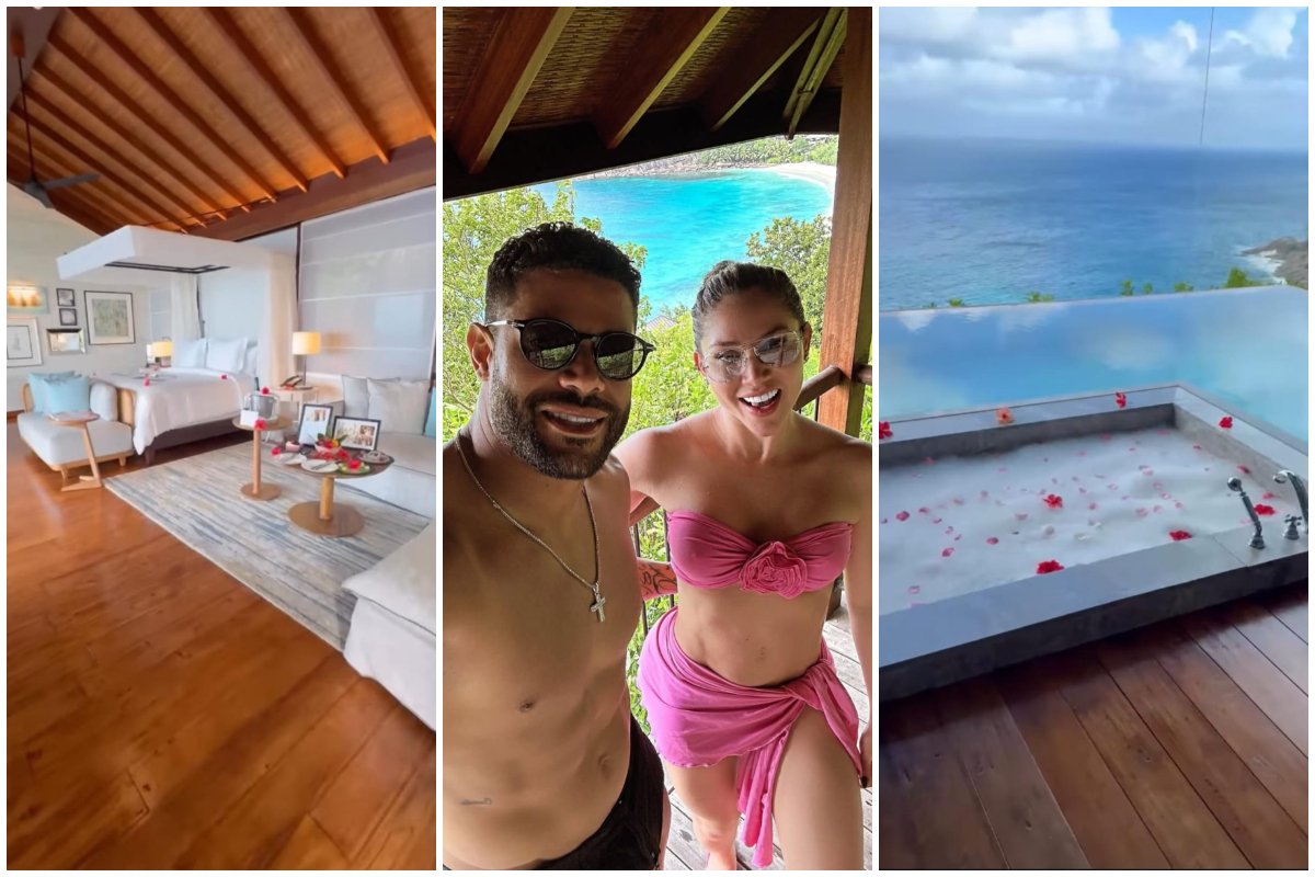 Hulk viajou com a esposa para as Ilhas Seychelles (foto: Reprodução/Redes sociais)