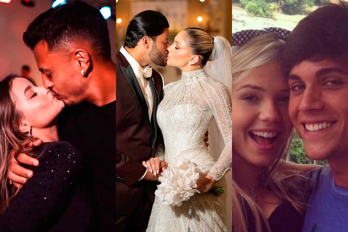 Postagens dos jogadores do Atlético no Dia dos Namorados (foto: Reprodução)