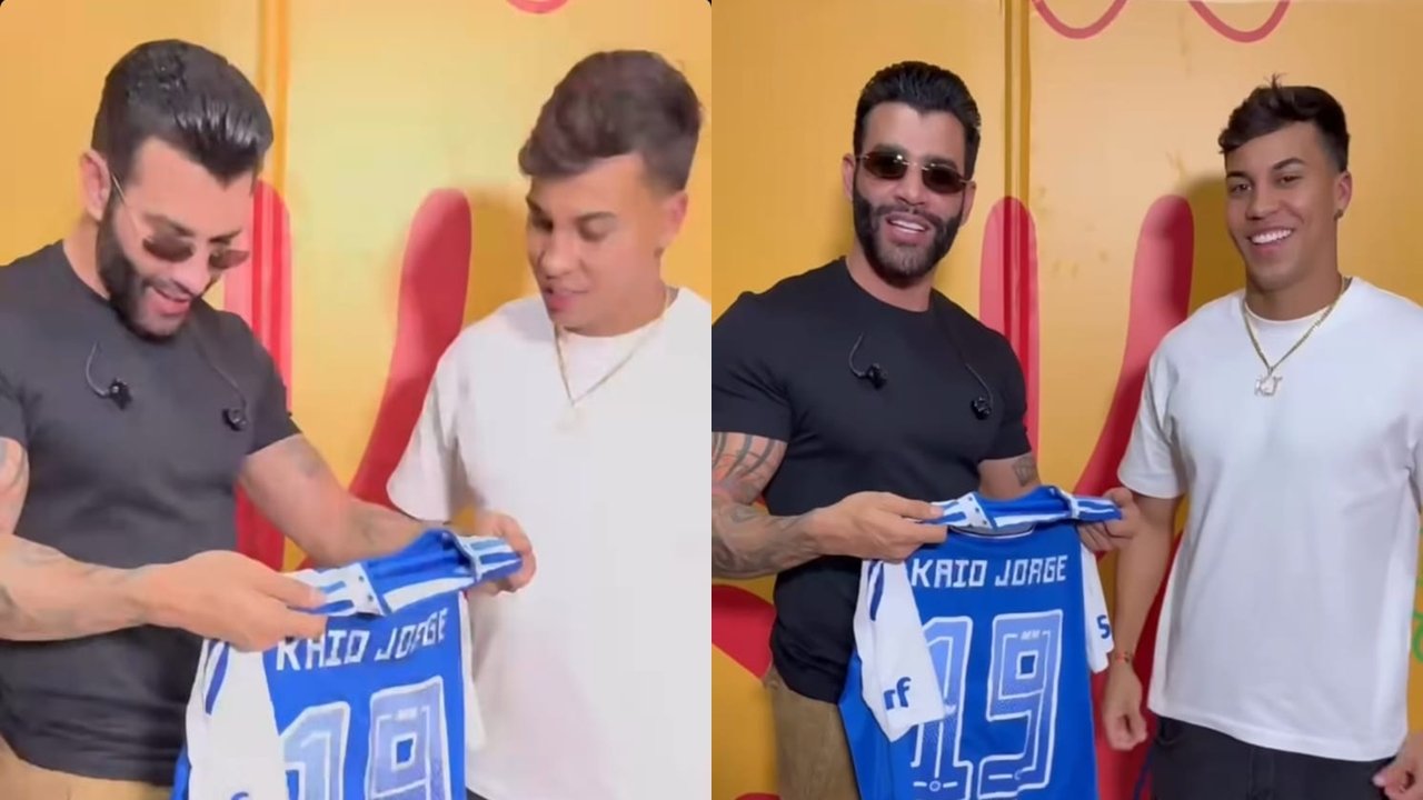 Gusttavo Lima com Kaio Jorge (foto: Reprodução)