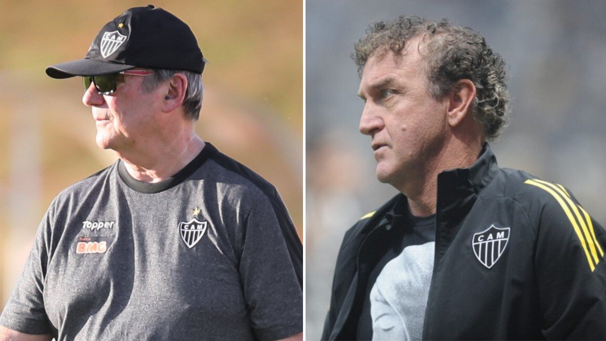 Montagem com fotos de Levir Culpi e Cuca pelo Atlético (foto: Bruno Cantini/Atlético e Alexandre Guzanshe/EM/D.A Press)