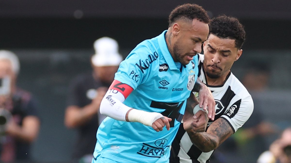 Neymar em ação durante Santos x Botafogo, pelo Brasileiro (foto: Vitor Silva/Botafogo)
