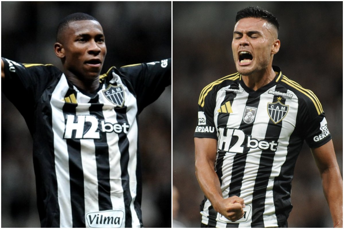 Patrick e Fausto Vera, volantes do Atlético (foto: Montagem com imagens de Alexandre Guzanshe/EM/D.A. Press)
