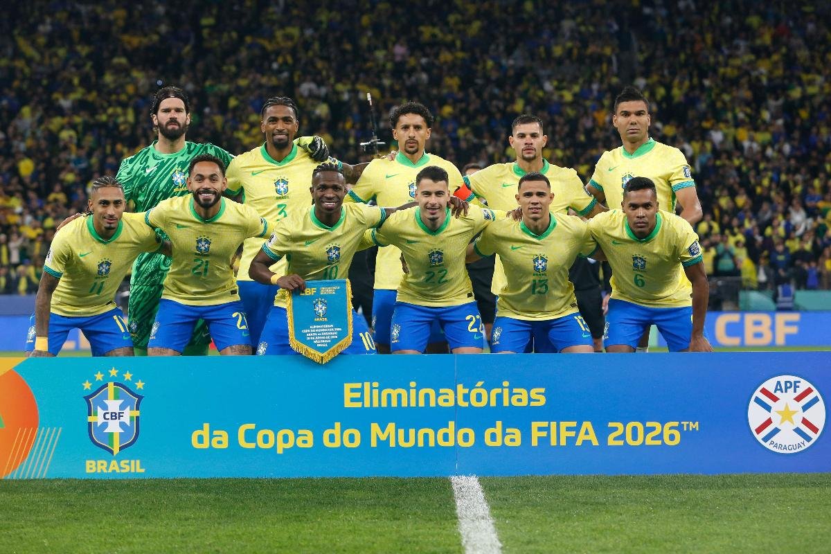 Seleção Brasileira enfrentou o Paraguai pela 16ª rodada das Eliminatórias (foto: Miguel Schincariol / AFP)