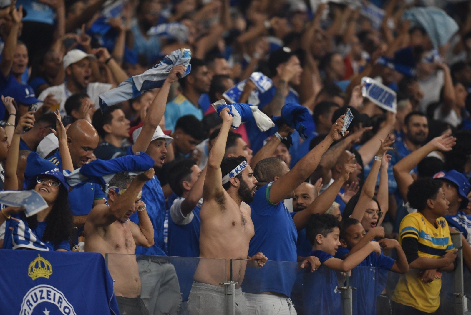 Torcedores do Cruzeiro no Mineirão (foto: Ramon Lisboa/EM/D.A Press)