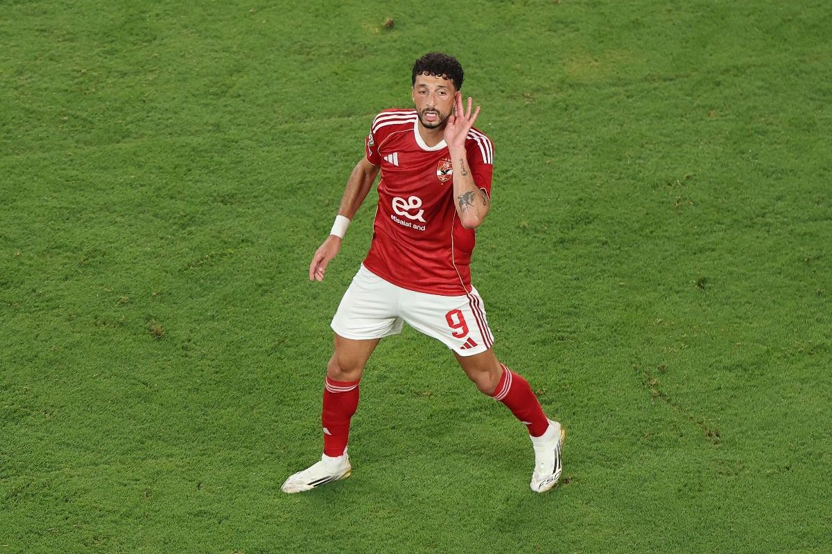 Wessam Abou Ali comemora gol pelo Al-Ahly na Copa do Mundo de Clubes (foto: FRANCOIS NEL/AFP)