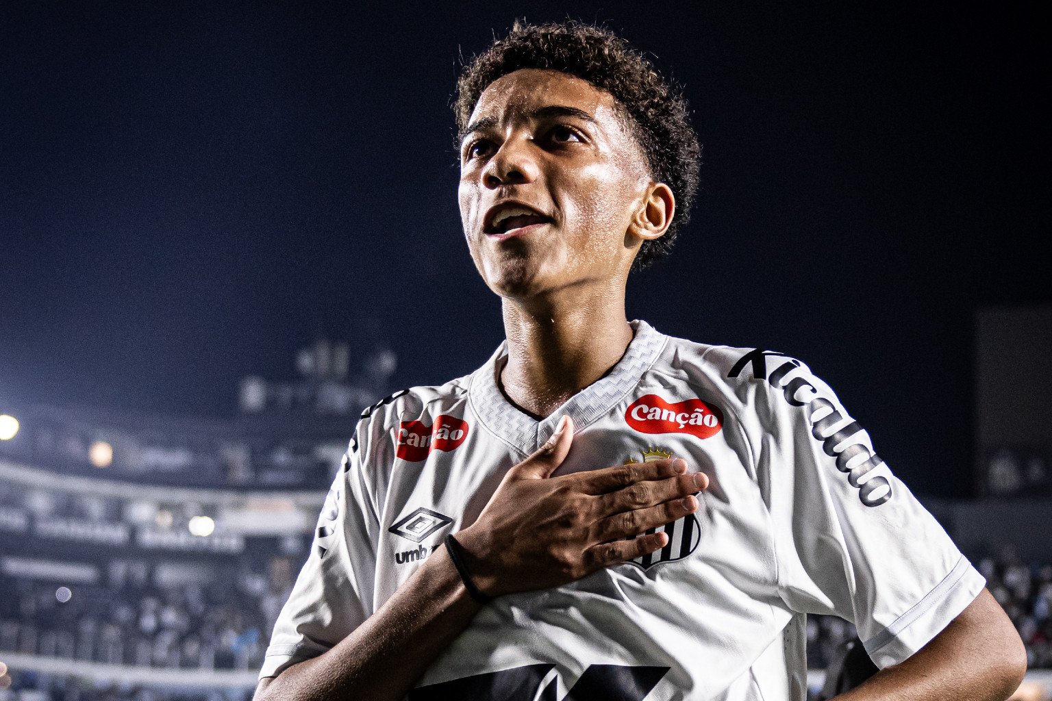 Robinho Júnior, atacante do Santos (foto: Raul Baretta/ Santos)