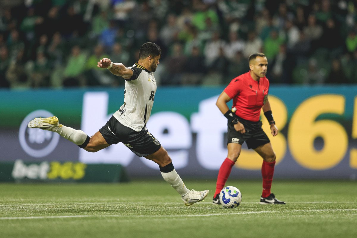 Hulk em derrota do Atlético para o Palmeiras, no Allianz Parque (foto: Pedro Souza / Atlético)