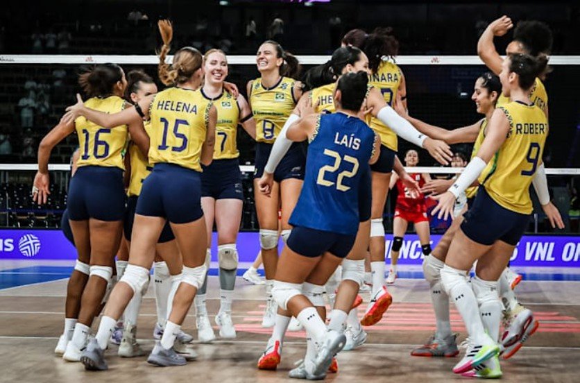 Jogadoras da Seleção Brasileira (foto: Fivb/Divulgação)