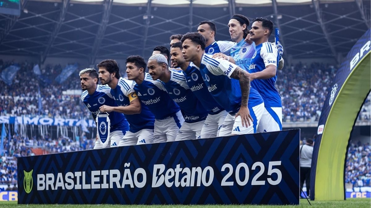 Jogadores do Cruzeiro antes de jogo do Brasileiro (foto: Gustavo Aleixo/Cruzeiro)