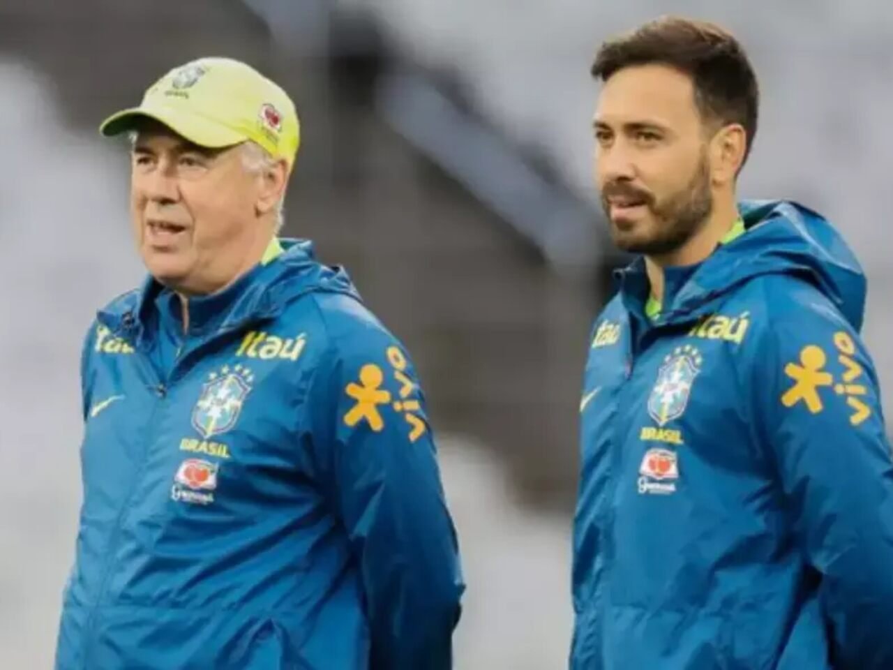 Carlo e Davide Ancelotti (foto: Rafael Ribeiro/CBF)