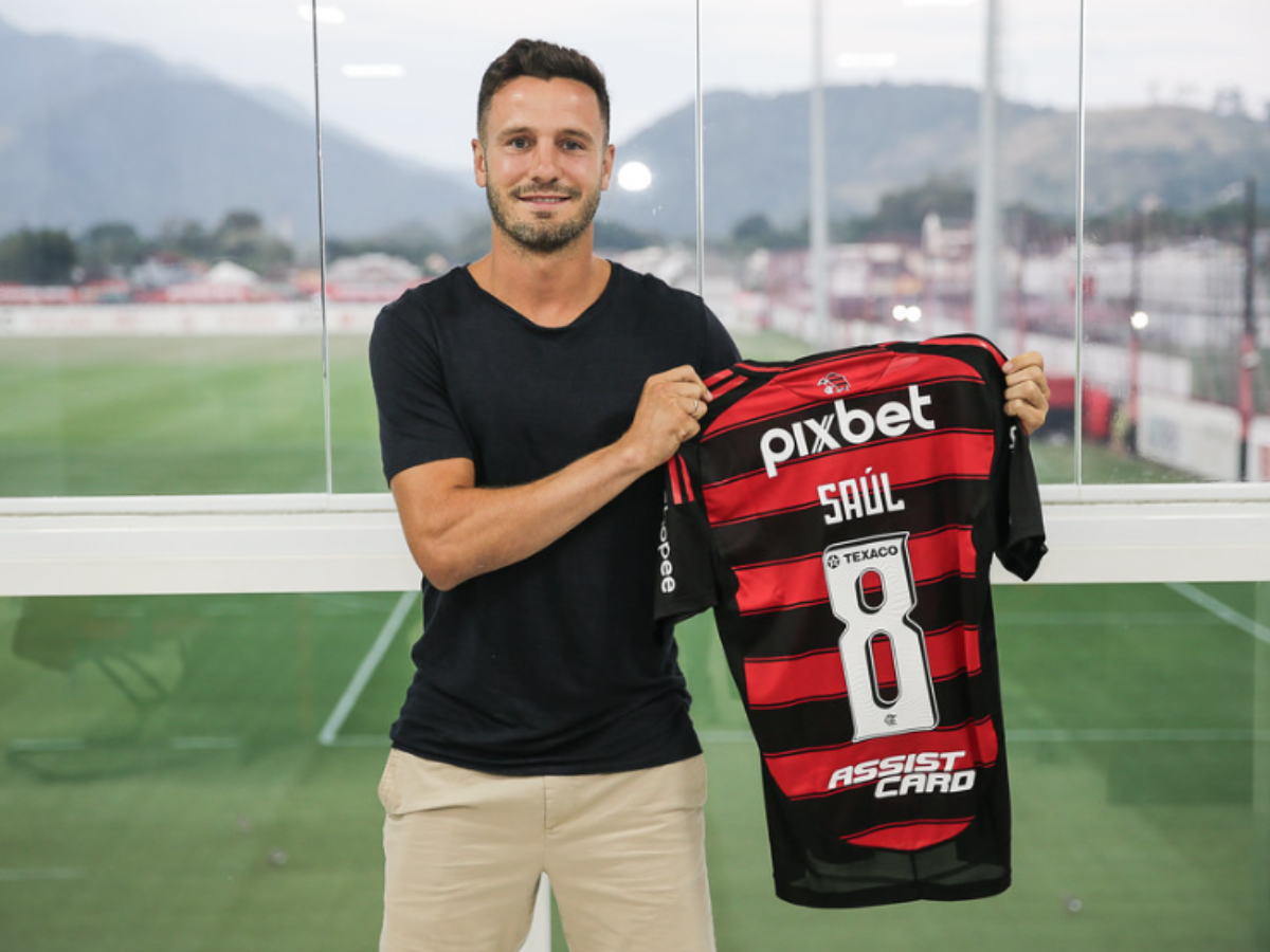 Saúl Ñíguez no Flamengo (foto: Foto: Gilvan de Souza/Flamengo)