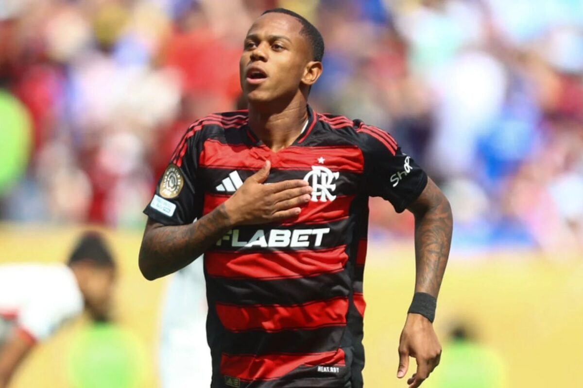 Wallace Yan comemora gol pelo Flamengo (foto: Divulgação/ Flamengo)