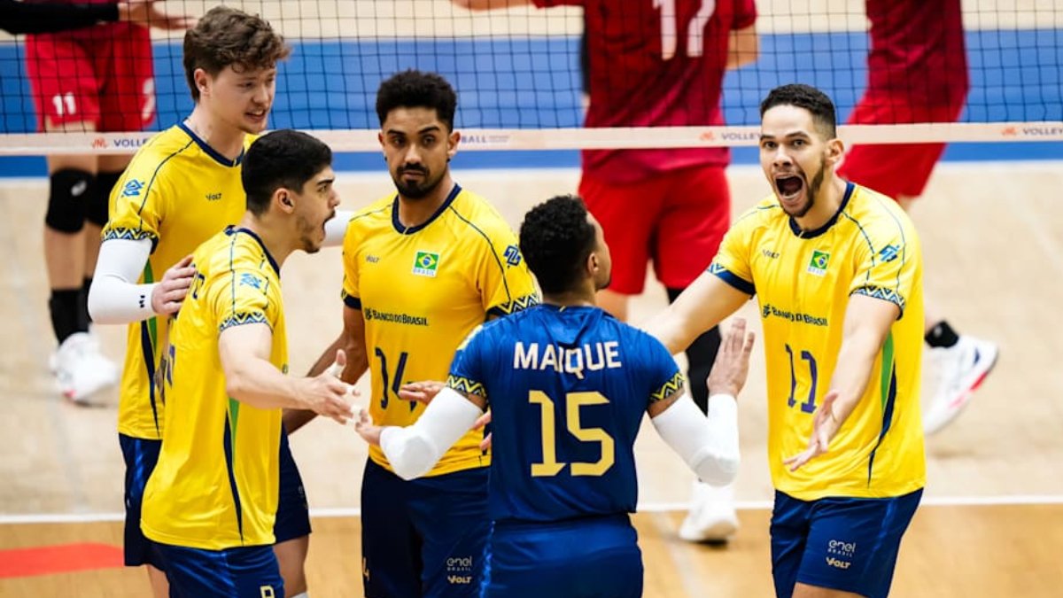 Jogadoras da Seleção Brasileira Masculina de Vôlei (foto: Divulgação FIVB)
