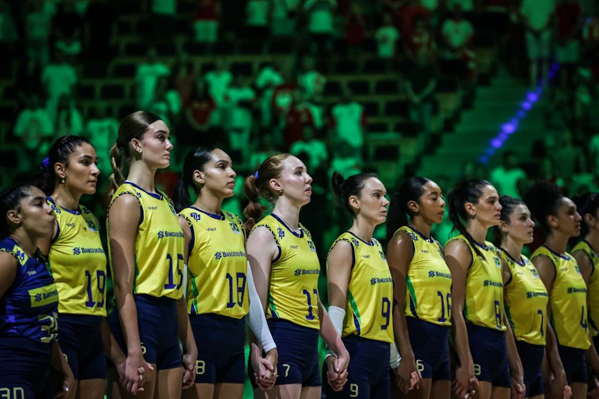 Brasil na disputa da VNL Feminina (foto: Divulgação/VNL)