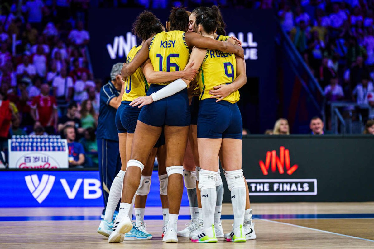 Brasil na disputa da VNL (foto: Divulgação/VNL)