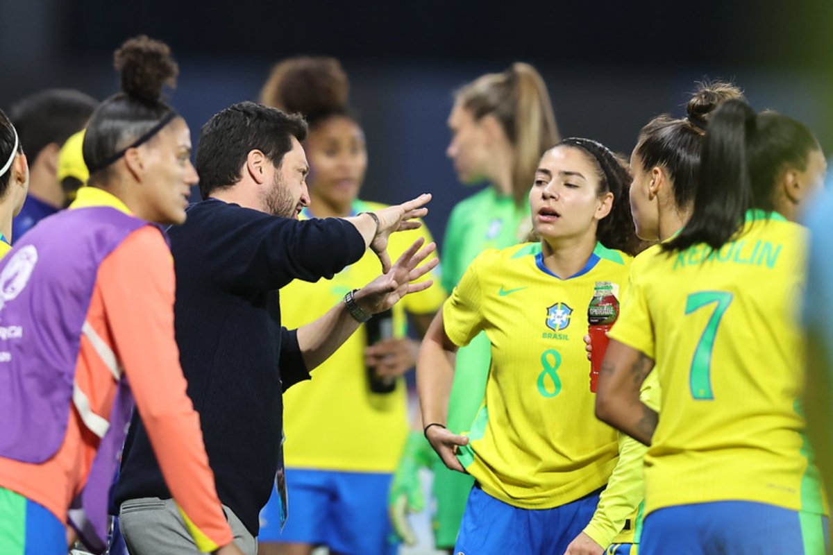 Brasil durante jogo da Copa América Feminina (foto: Lívia Villas Boas / CBF)
