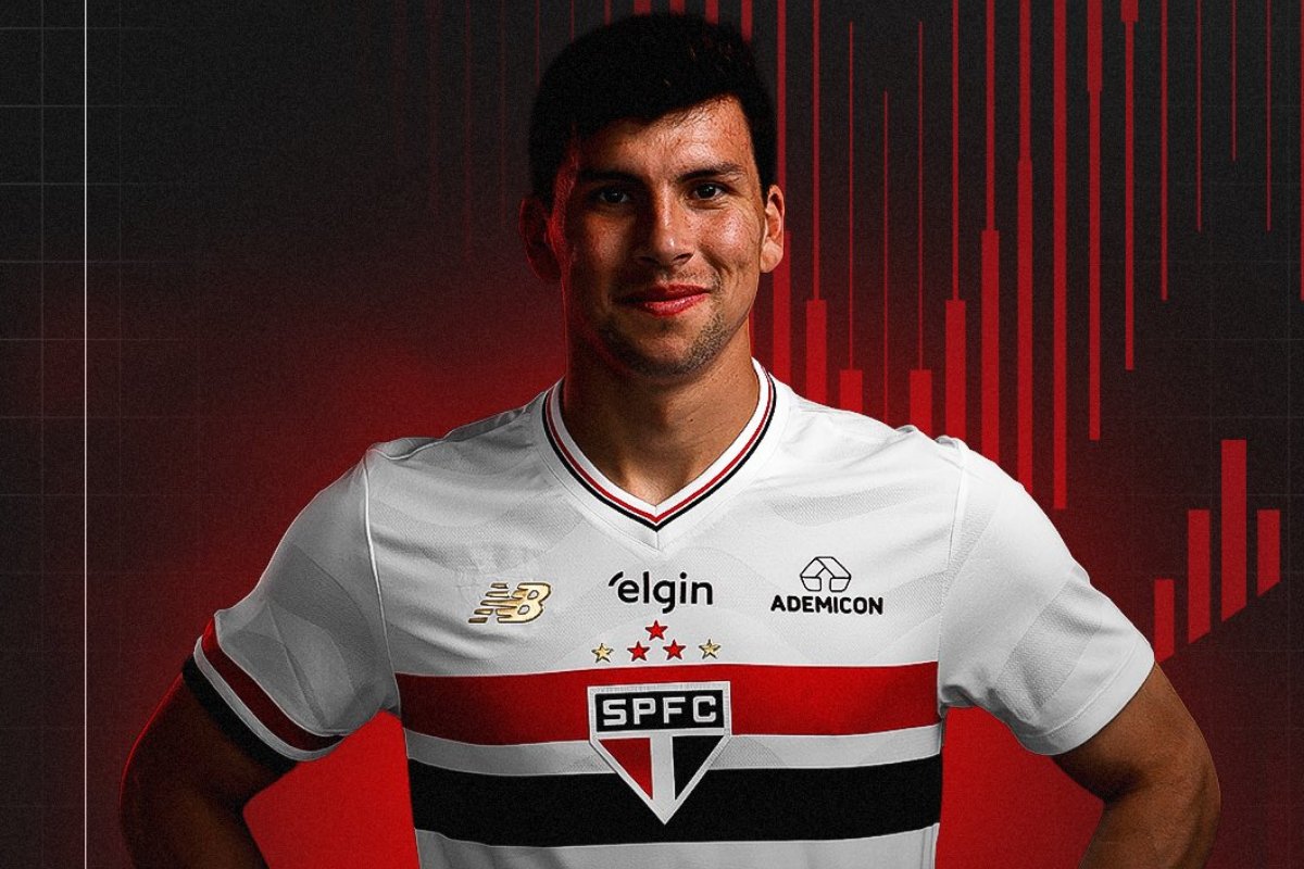 Gonzalo Tapia, novo atacante do São Paulo (foto: Divulgação/São Paulo)