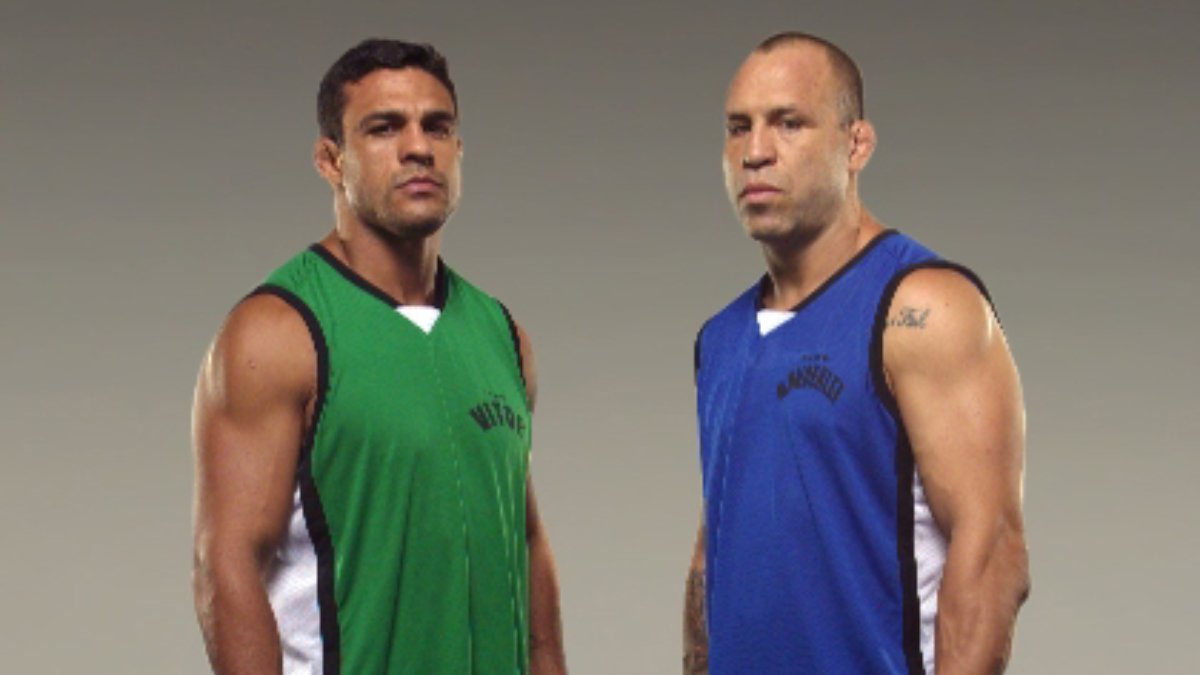 Vitor Belfort e Wanderlei Silva foram protagonistas do reality show do UFC no Brasil (foto: Andre Schiliro/TV Globo)