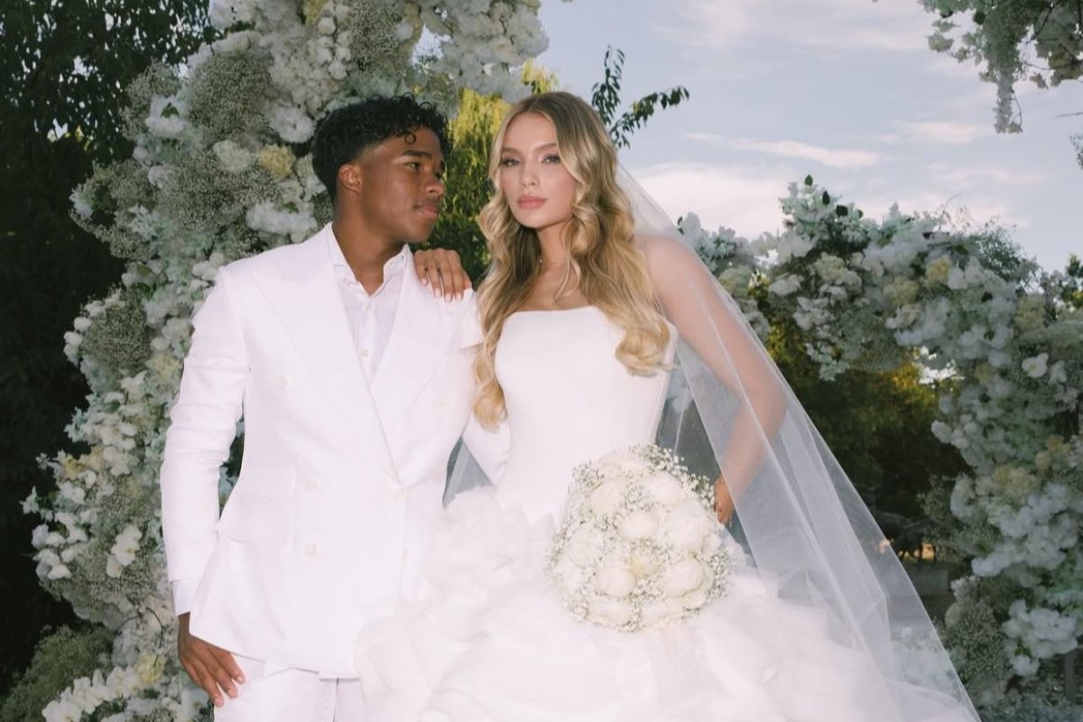 Endrick e a esposa Gabriely (foto: Reprodução)