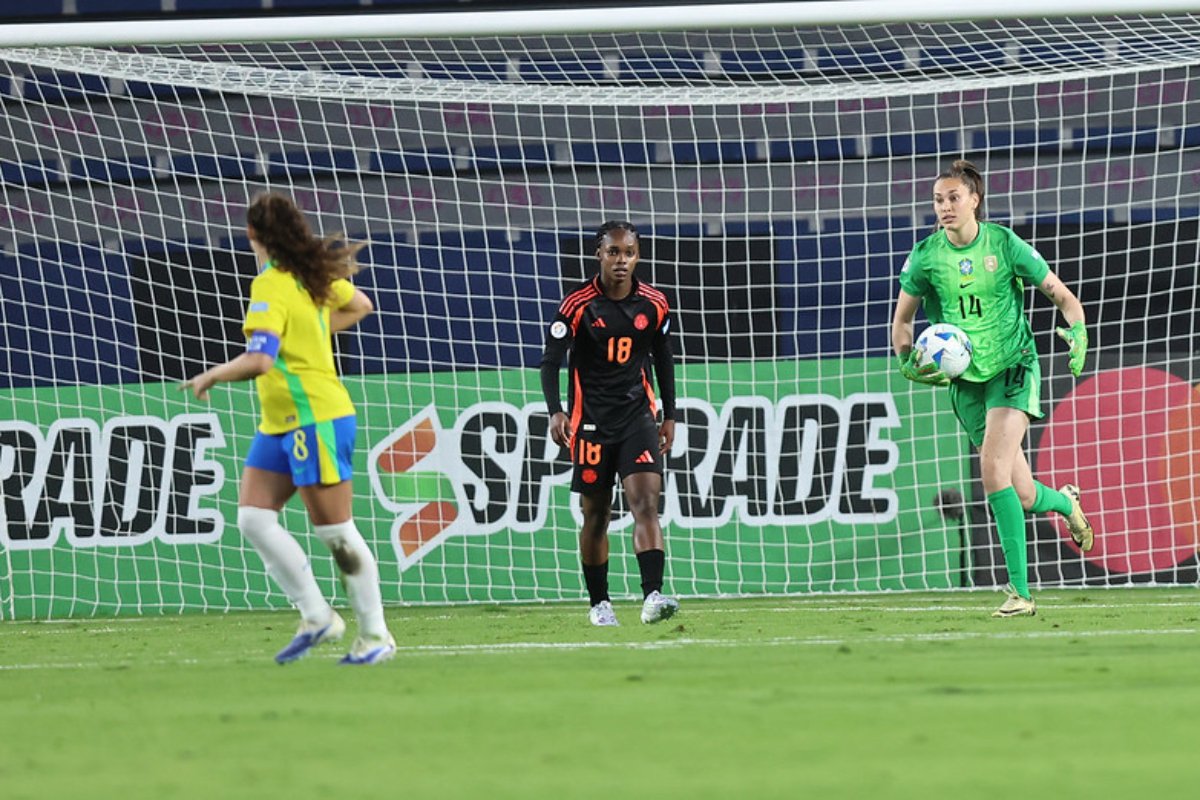 Cláudia estreou diante da Colômbia na Copa América Feminina (foto: Lívia Villas Boas / CBF)