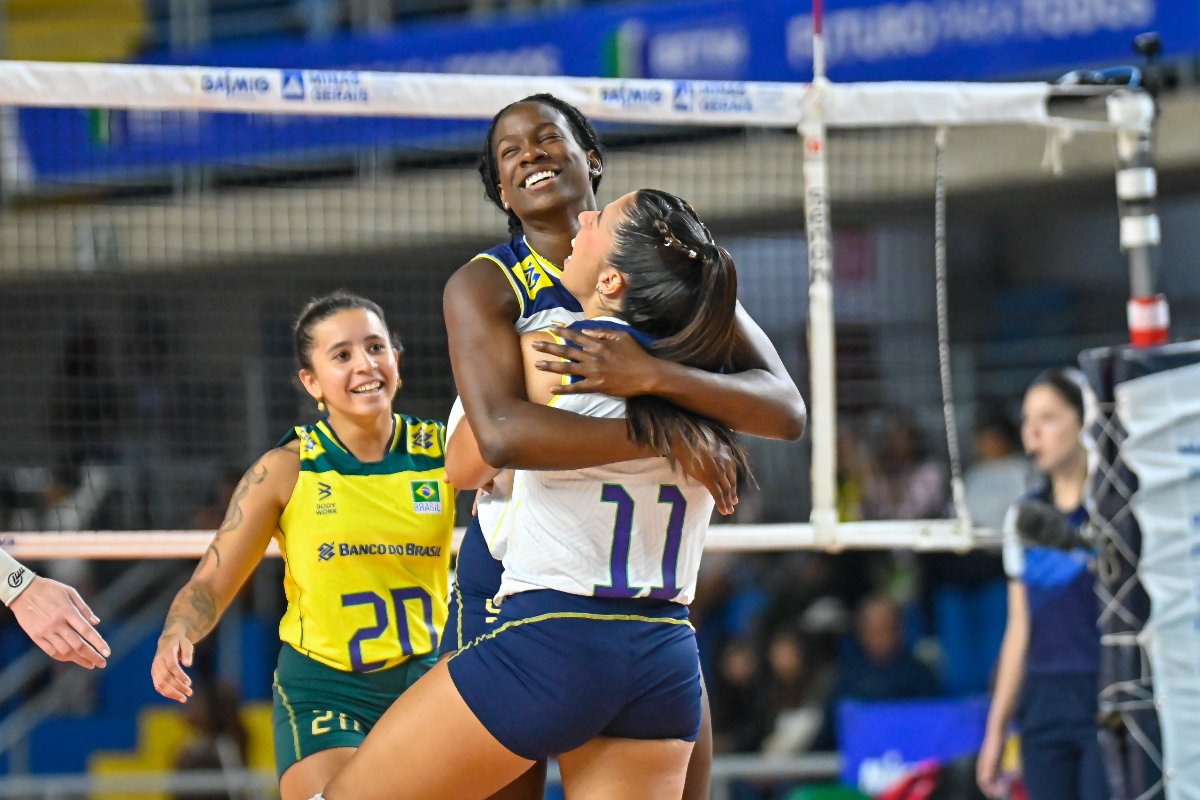 Brasil na Copa América Feminina de Vôlei (foto: Gustavo Rabelo BHFoto)