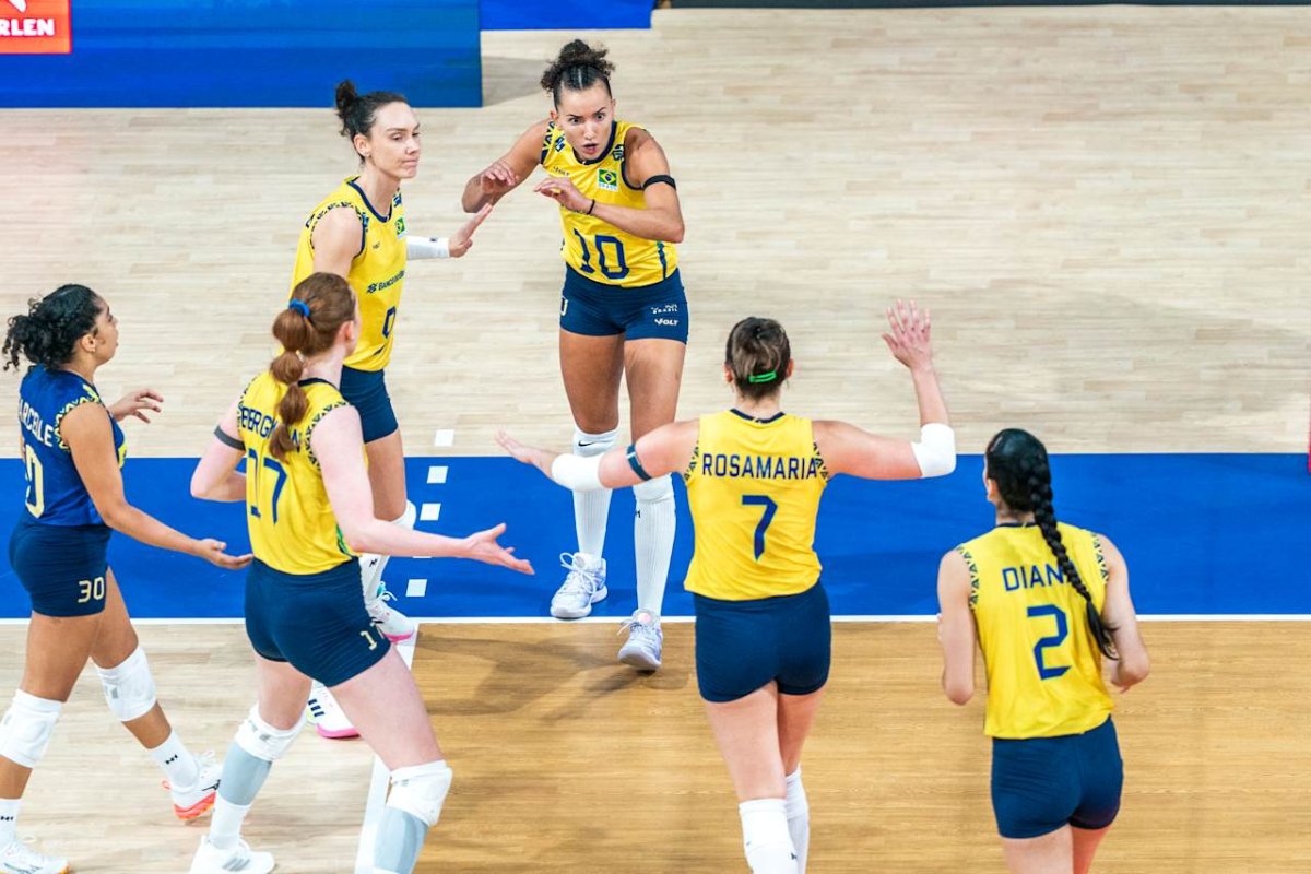 Brasil na VNL Feminina (foto: Divulgação/VNL)