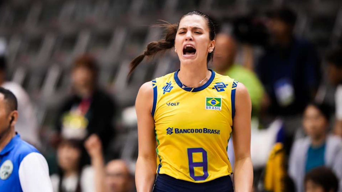 Júlia Kudiess, central da Seleção Brasileira Feminina de Vôlei (foto: Divulgação FIVB)