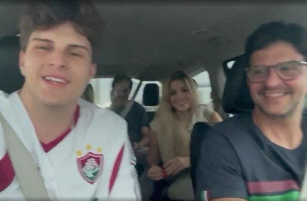 Torcedores do Fluminense deram carona à família de Beraldo, zagueiro do PSG, até Nova Iorque (foto: Foto: Reprodução)