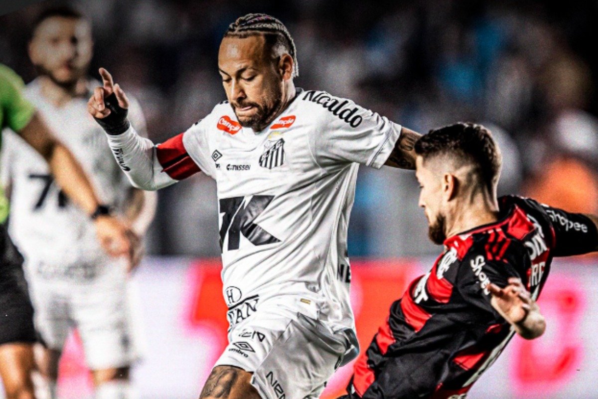 Neymar em ação durante Santos x Flamengo pelo Campeonato Brasileiro (foto: Divulgação/Santos)