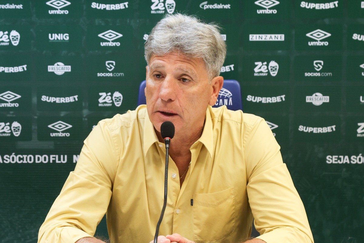 Renato Gaúcho, técnico do Fluminense, durante entrevista coletiva (foto: MARCELO GONÇALVES / FLUMINENSE)
