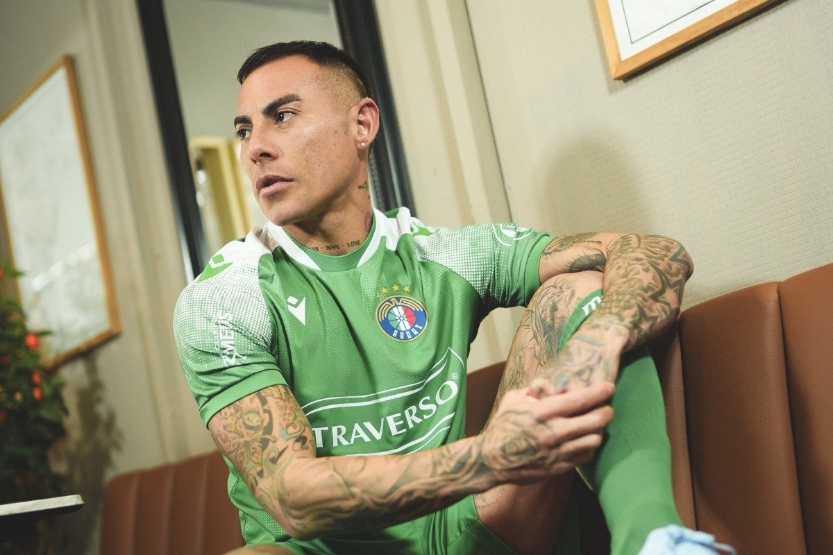 Eduardo Vargas, novo atacante do Audax Italiano (foto: Divulgação/Audax Italiano)