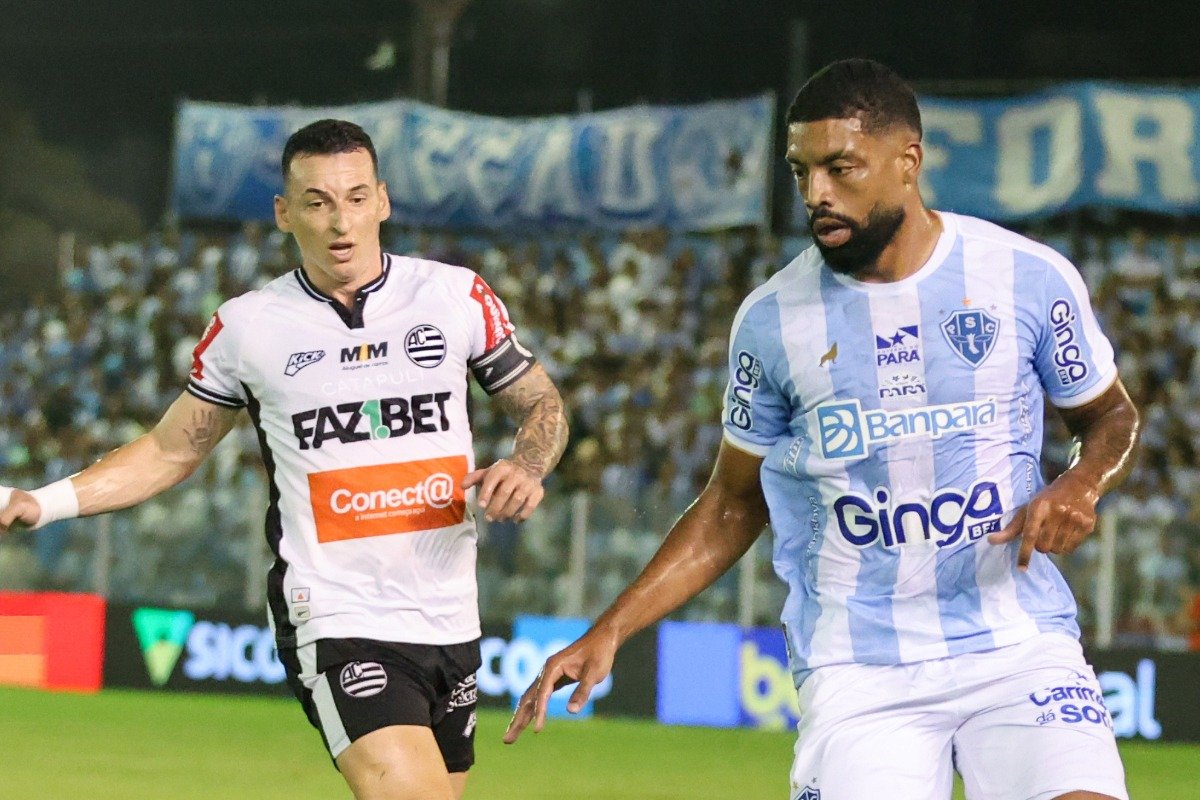 Lance do jogo entre Paysandu e Athletic pela Série B (foto: Jorge Luís Totti/Paysandu)