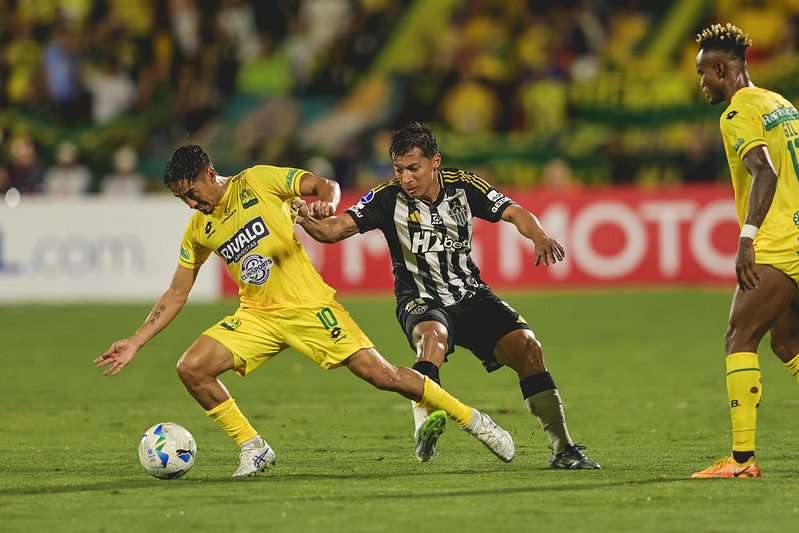 Alan Franco em Bucaramanga x Atlético (foto: Pedro Souza/Atlético)