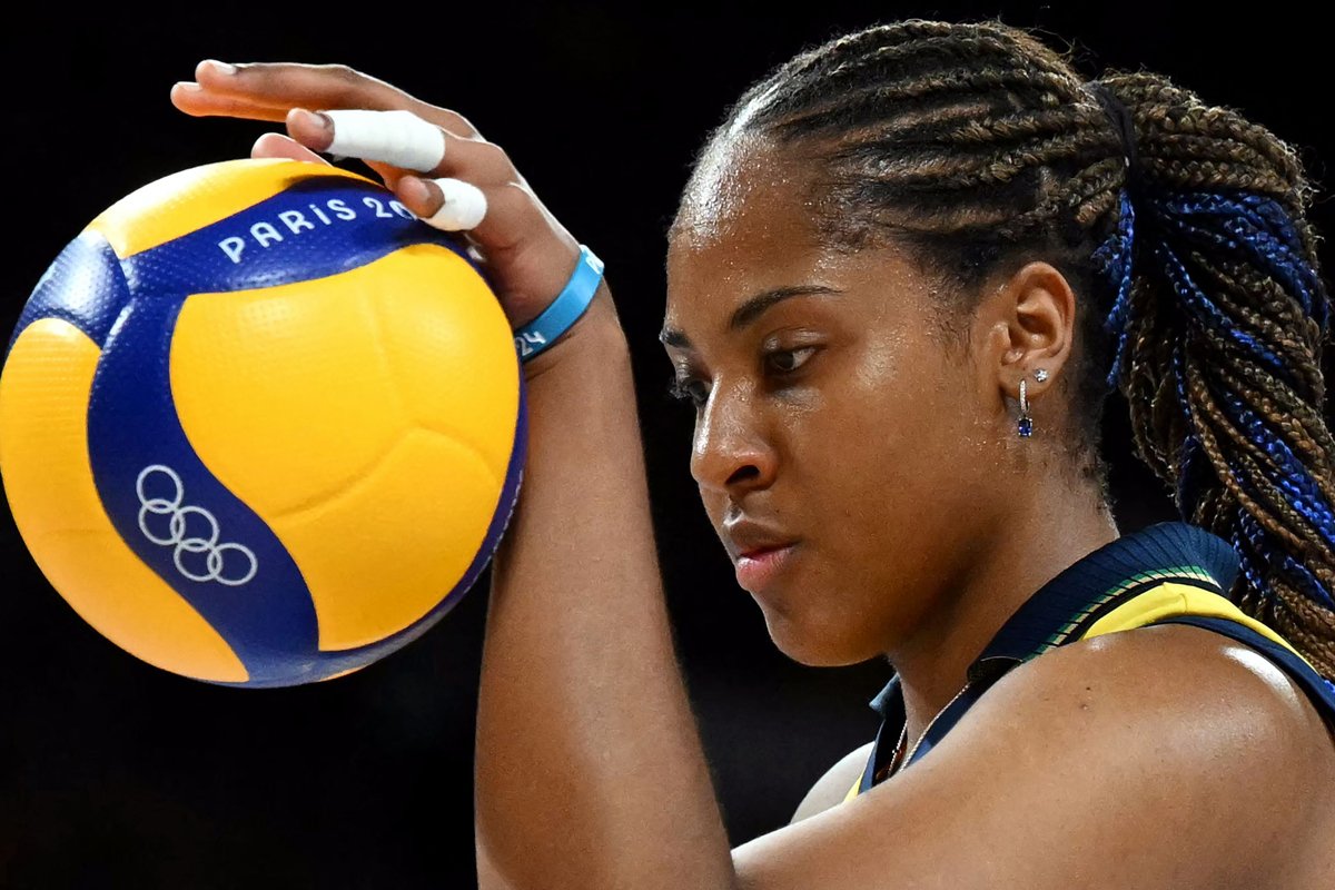 Ana Cristina, ponteira da Seleção Brasileira Feminina de Vôlei (foto: NATALIA KOLESNIKOVA/AFP)