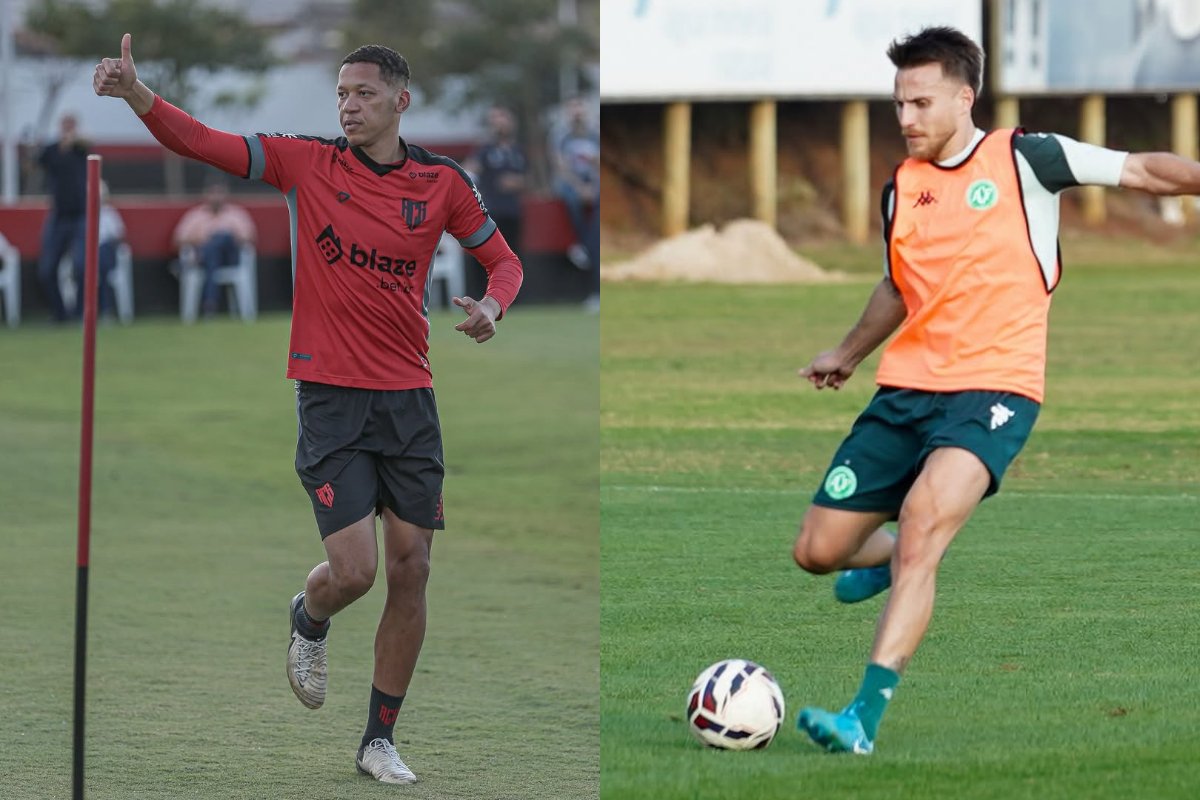 Atlético-GO e Chapecoense treinam visando o duelo entre as equipes pela Série B (foto: Divulgação/Atlético-GO e Chape)